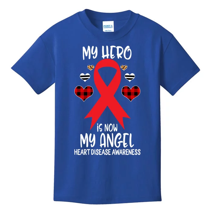 Heart Disease Awareness Remembrance Hero Is Now My Angel Gift Kids T-Shirt