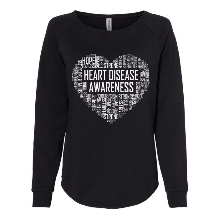 Heart Disease Awareness Heart Gift February Wear Red Womens California Wash Sweatshirt