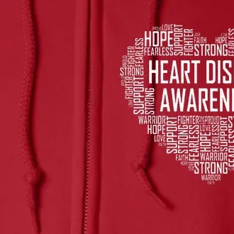 Heart Disease Awareness Heart Gift February Wear Red Full Zip Hoodie