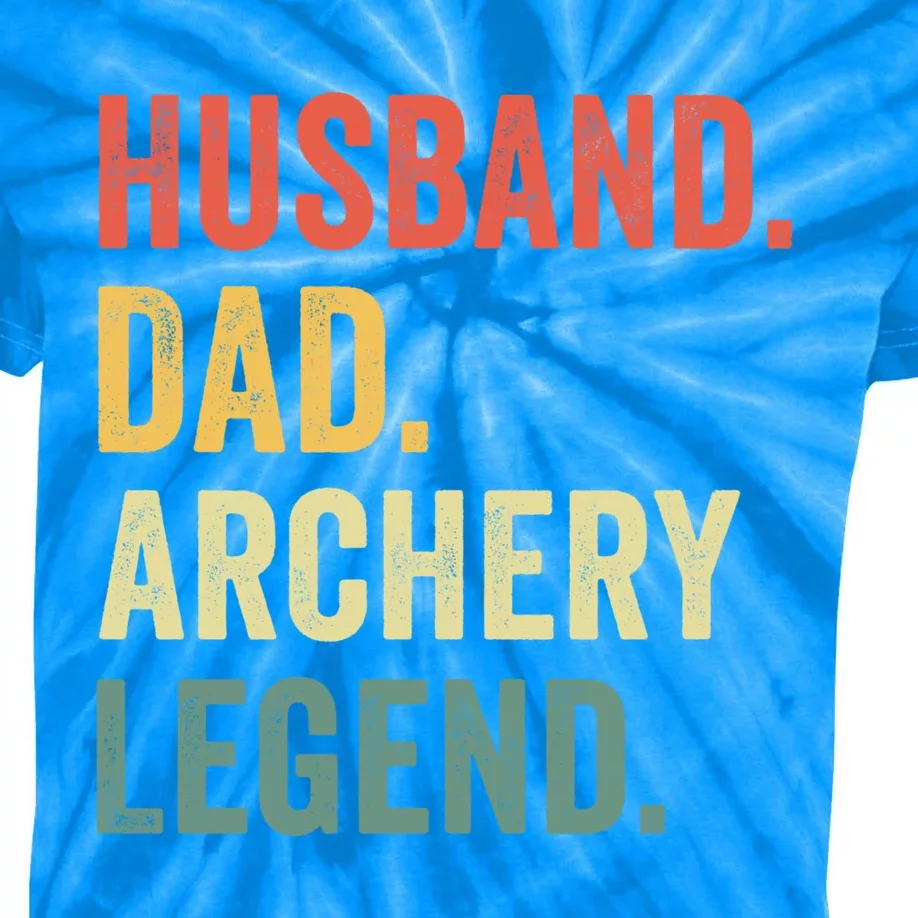 Husband Dad Archery Legend Rcher Bow Hunter Fathers Day Gift Kids Tie-Dye T-Shirt