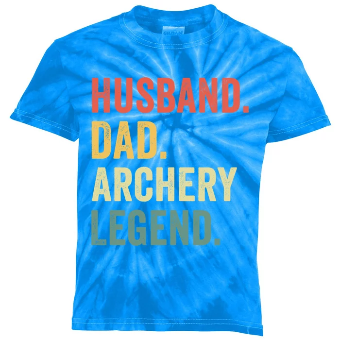 Husband Dad Archery Legend Rcher Bow Hunter Fathers Day Gift Kids Tie-Dye T-Shirt