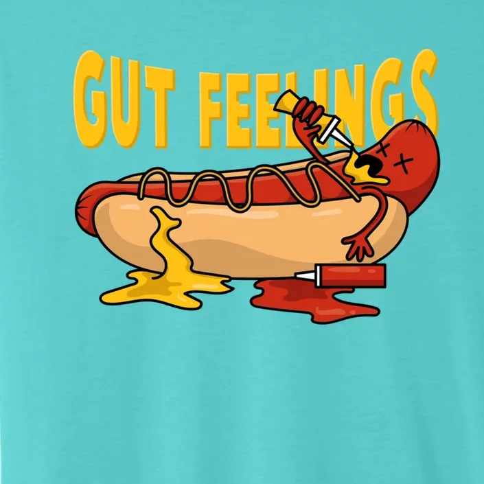 Hot Dog And Bun Gut Feelings Funny Sausage Food Coma Gift ChromaSoft Performance T-Shirt