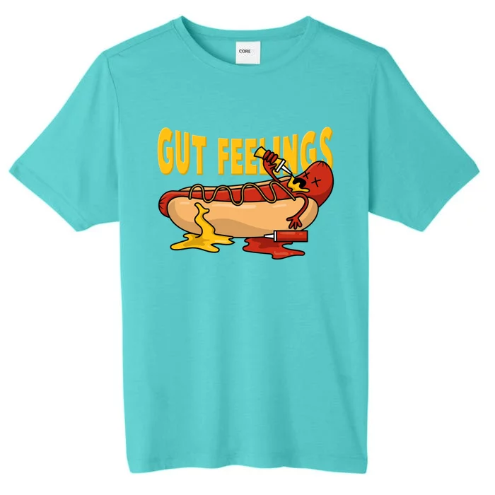 Hot Dog And Bun Gut Feelings Funny Sausage Food Coma Gift ChromaSoft Performance T-Shirt