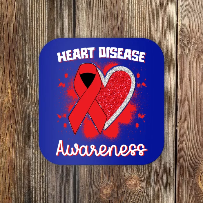 Heart Disease Awareness I Wear Red To Fight Heart Disease Gift Coaster