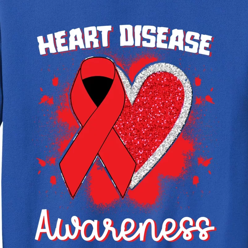 Heart Disease Awareness I Wear Red To Fight Heart Disease Gift Tall Sweatshirt