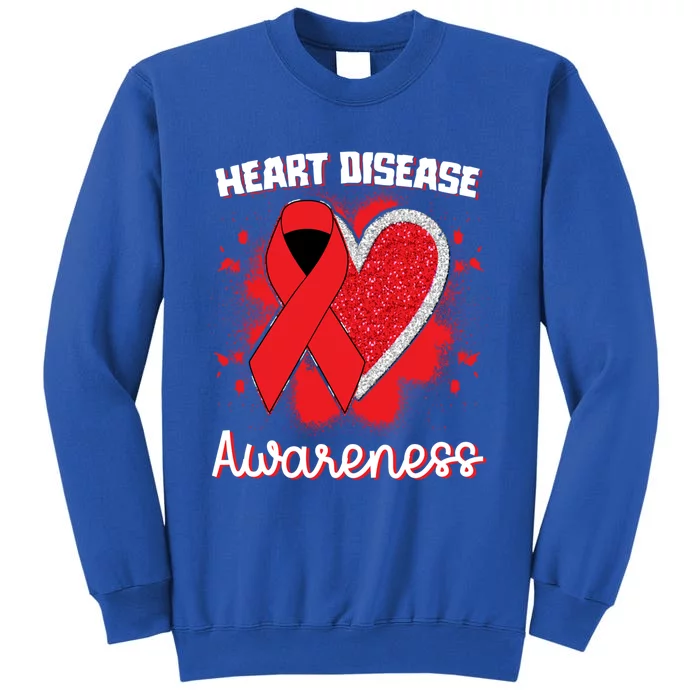 Heart Disease Awareness I Wear Red To Fight Heart Disease Gift Tall Sweatshirt