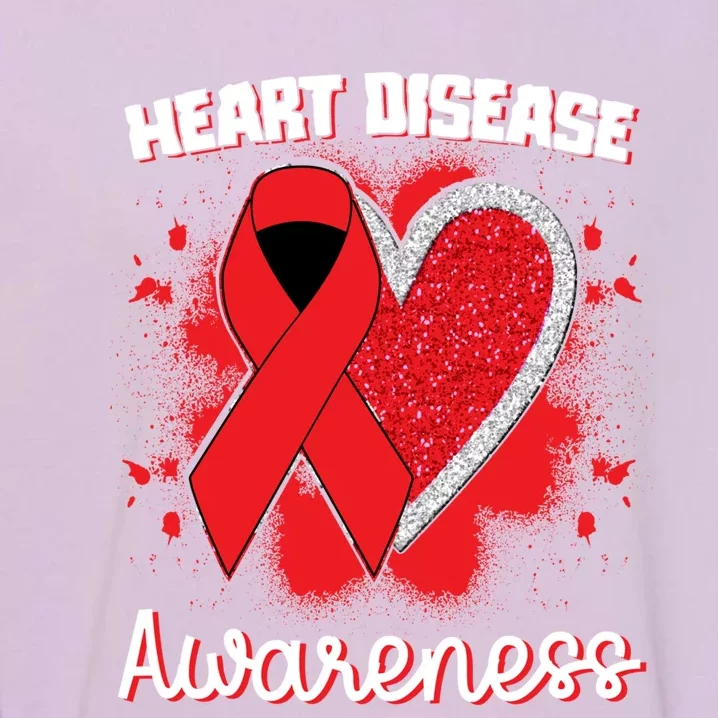 Heart Disease Awareness I Wear Red To Fight Heart Disease Gift Garment-Dyed Sweatshirt