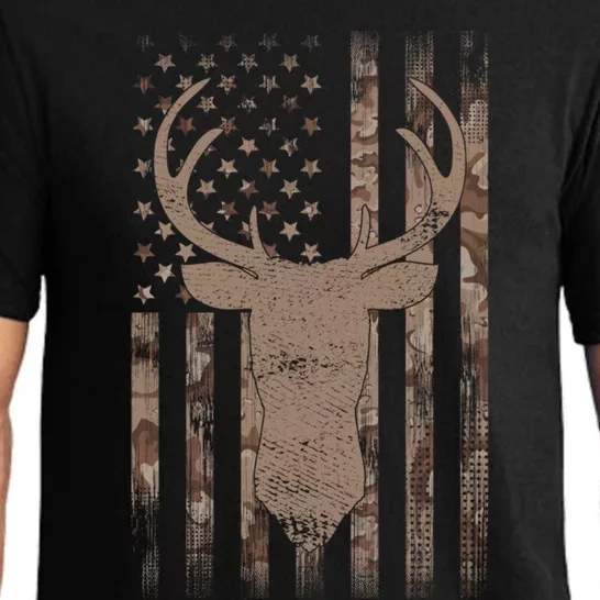 Hunting Deer American Flag Camo Hunter Buck Usa Camouflage Meaningful Gift Pajama Set