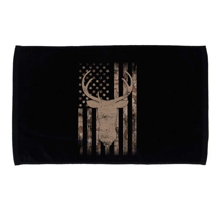 Hunting Deer American Flag Camo Hunter Buck Usa Camouflage Meaningful Gift Microfiber Hand Towel