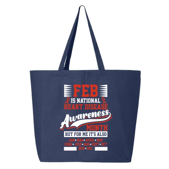 Heart Disease Awareness Month February American Heart Healt Gift 25L Jumbo Tote