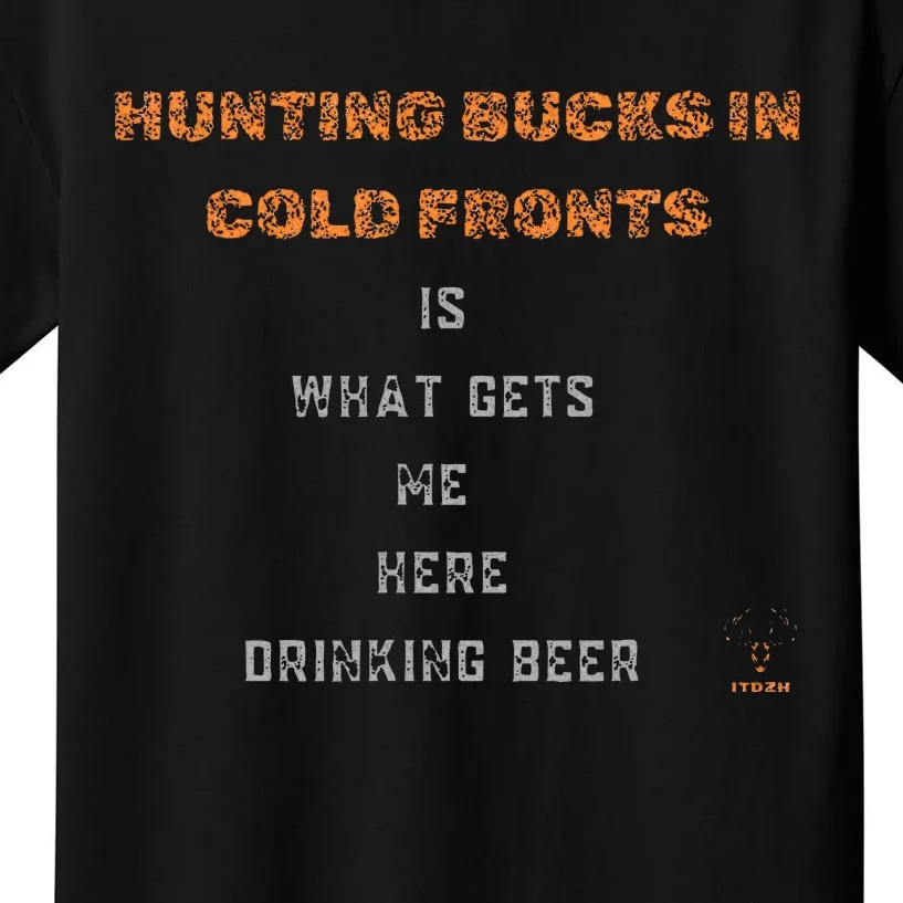 Hunting Deer And Drinking Beer Kids T-Shirt