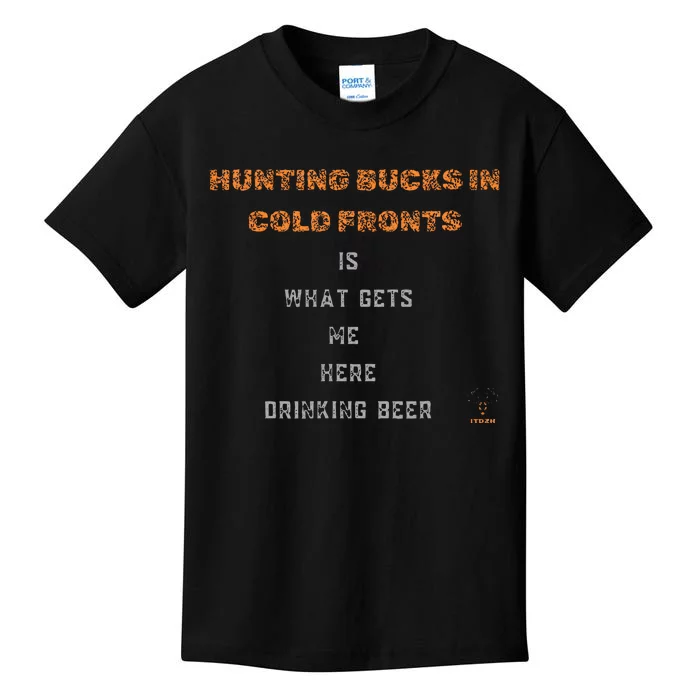 Hunting Deer And Drinking Beer Kids T-Shirt