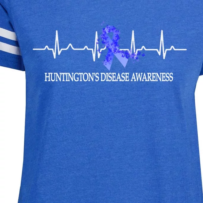 Huntington's Disease Awareness Month May Heart Beat Ribbon Meaningful Gift Enza Ladies Jersey Football T-Shirt