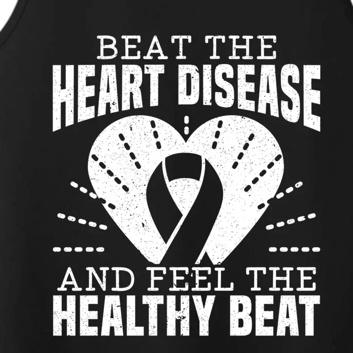 Heart Disease Awareness Month Heartbeat Gift Performance Tank