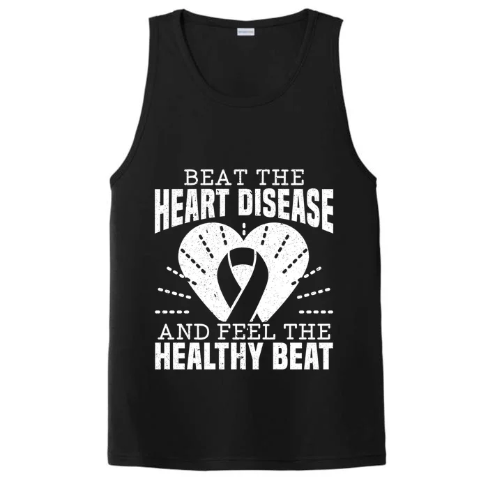 Heart Disease Awareness Month Heartbeat Gift Performance Tank