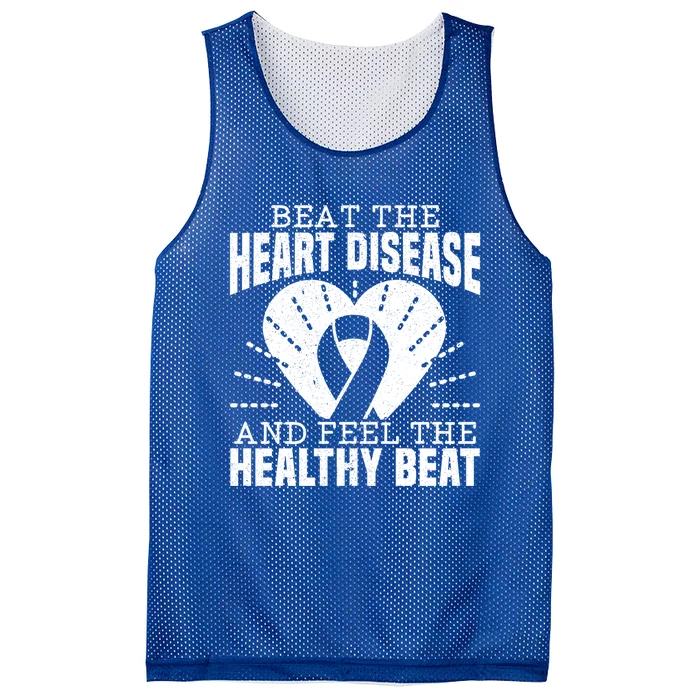 Heart Disease Awareness Month Heartbeat Gift Mesh Reversible Basketball Jersey Tank