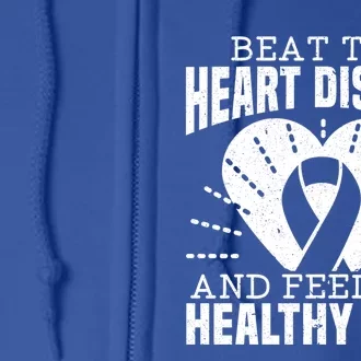 Heart Disease Awareness Month Heartbeat Gift Full Zip Hoodie