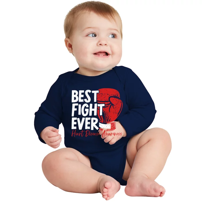 Heart Disease Awareness Month Heartbeat Gift Baby Long Sleeve Bodysuit