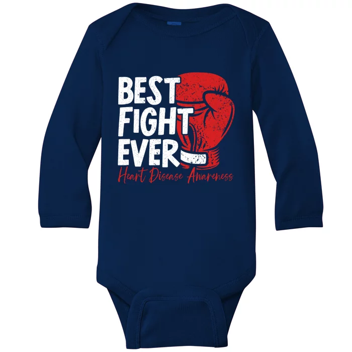 Heart Disease Awareness Month Heartbeat Gift Baby Long Sleeve Bodysuit