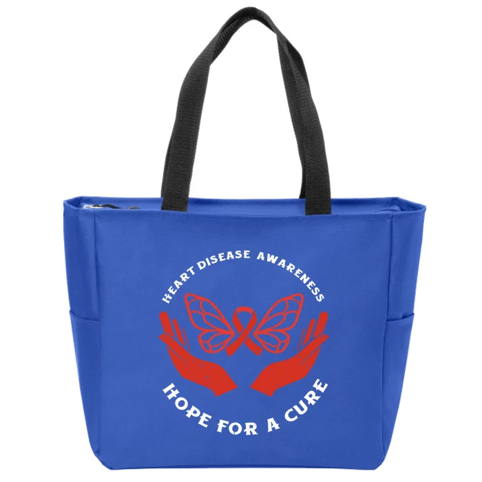 Heart Disease Awareness Month Hope Vintage Heart Health Gift Zip Tote Bag