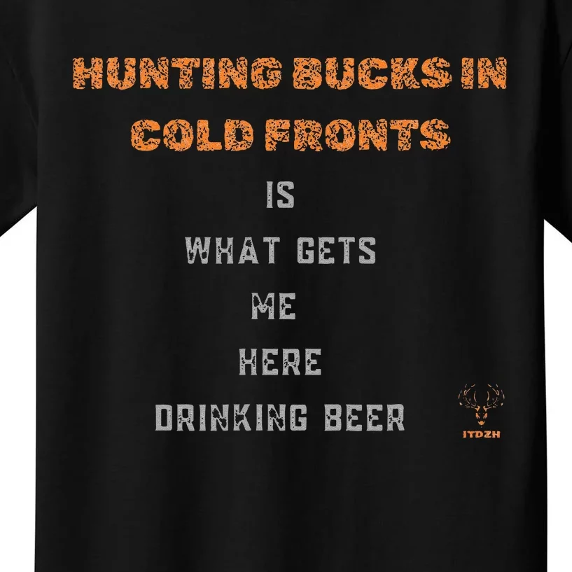 Hunting Deer And Drinking Beer Kids T-Shirt