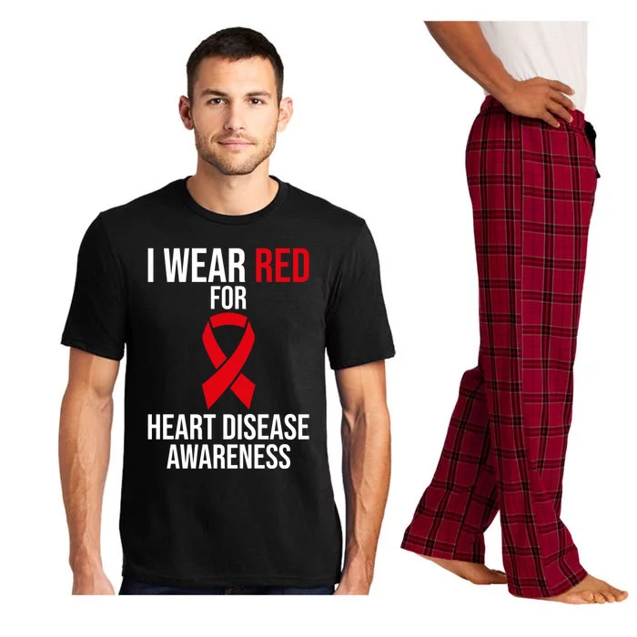 Heart Disease Awareness Month I Wear Red For Heart Disease Gift Pajama Set