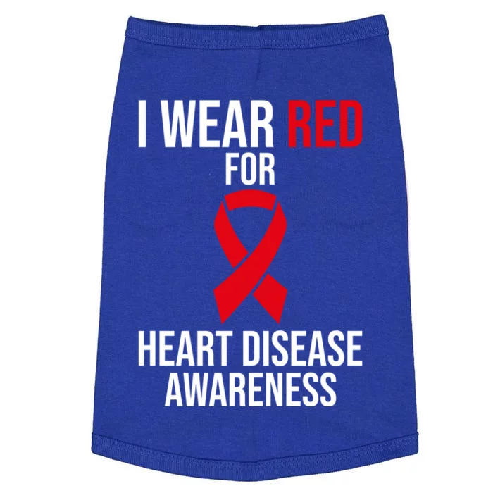 Heart Disease Awareness Month I Wear Red For Heart Disease Gift Doggie Tank