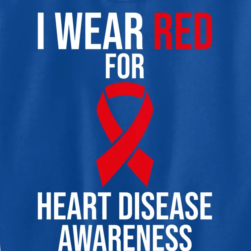 Heart Disease Awareness Month I Wear Red For Heart Disease Gift Kids Sweatshirt