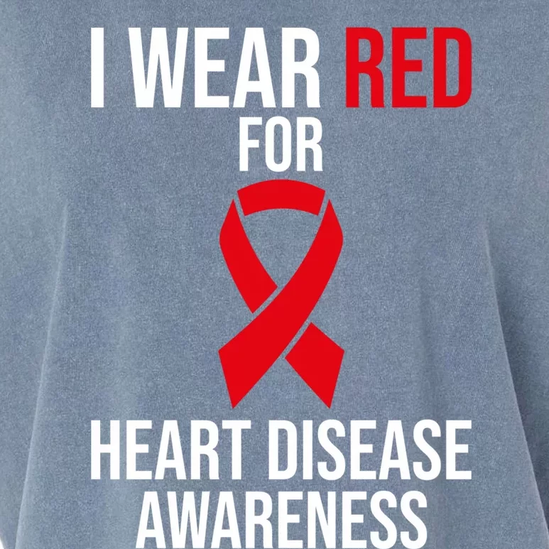 Heart Disease Awareness Month I Wear Red For Heart Disease Gift Garment-Dyed Women's Muscle Tee