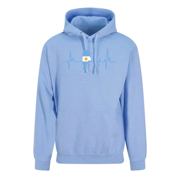 Heartbeat Design Argentinian Flag Argentina Cute Gift Unisex Surf Hoodie