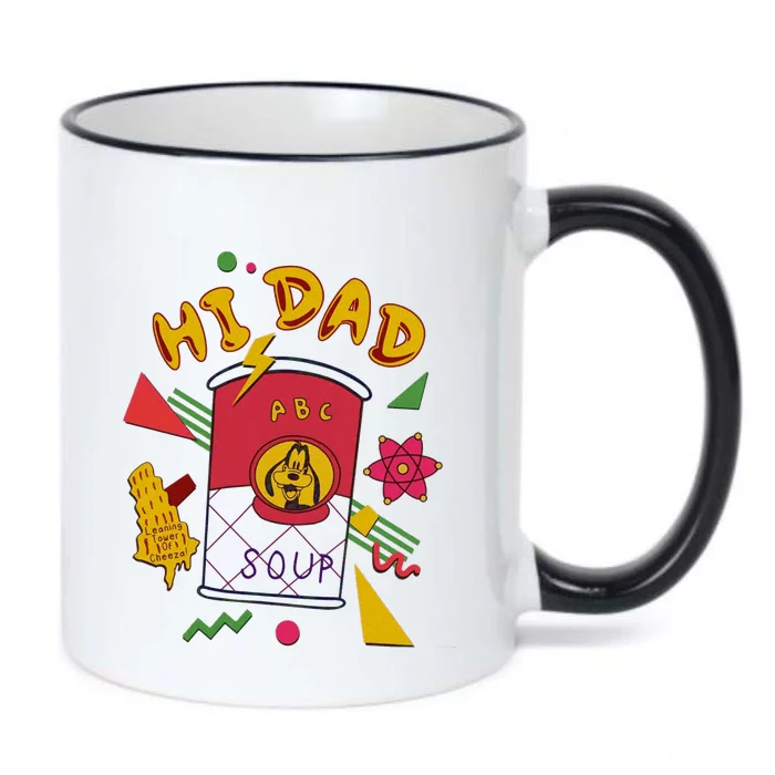 Hi Dad Abc Soup Funny Retro 80s Cute Dog Gift For Dad Black Color Changing Mug