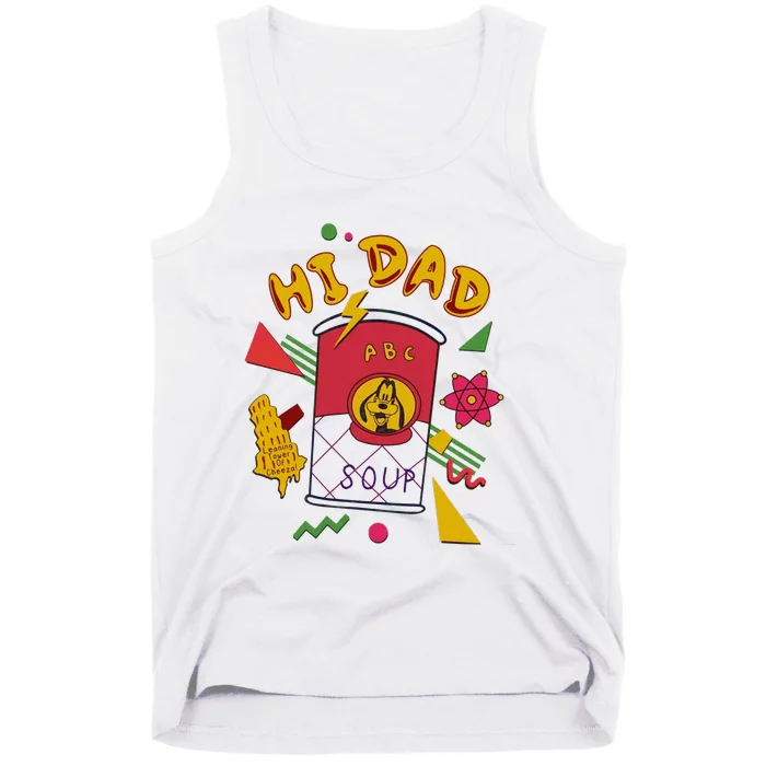 Hi Dad Abc Soup Funny Retro 80s Cute Dog Gift For Dad Tank Top