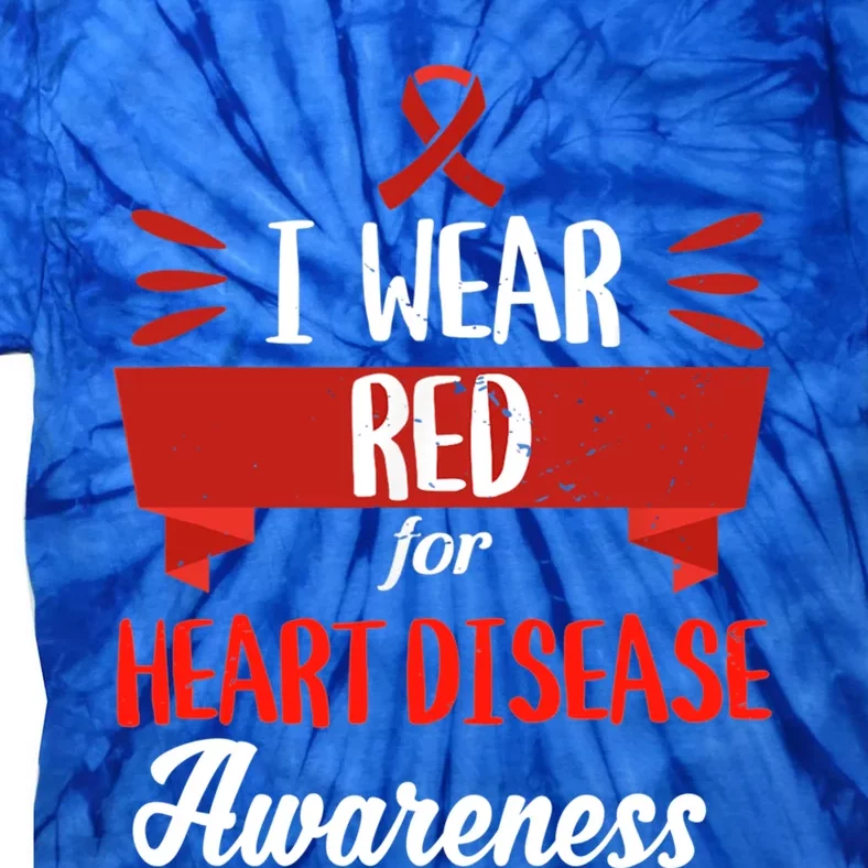 Heart Disease Awareness Month I Wear Red Heart Health Gift Tie-Dye T-Shirt