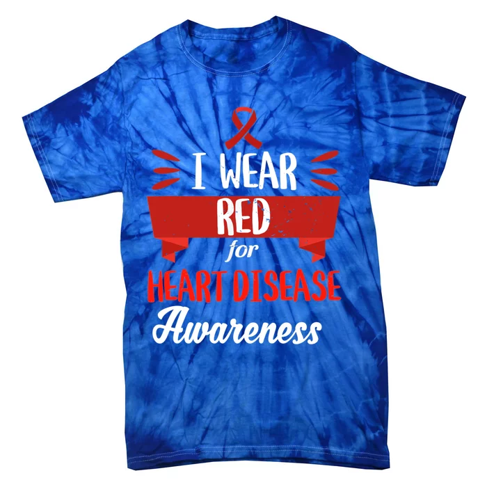 Heart Disease Awareness Month I Wear Red Heart Health Gift Tie-Dye T-Shirt