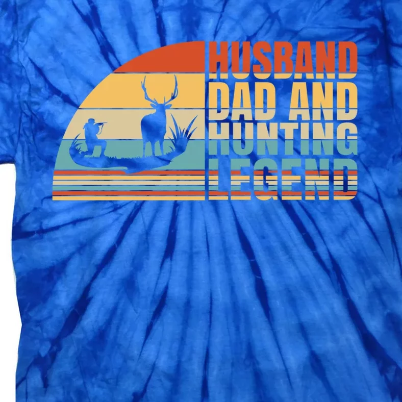 Husband Dad And Hunting Legend Deer Hunting Dad Gift Tie-Dye T-Shirt