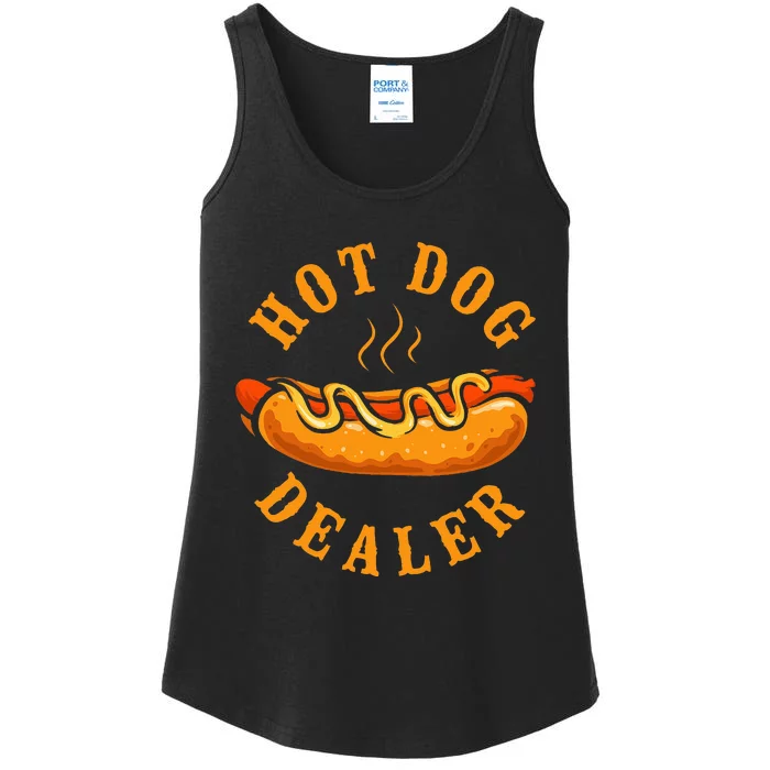 Hot Dog Adult Hot Dog Dealer Ladies Essential Tank