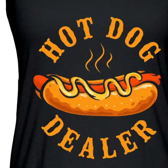 Hot Dog Adult Hot Dog Dealer Ladies Essential Flowy Tank