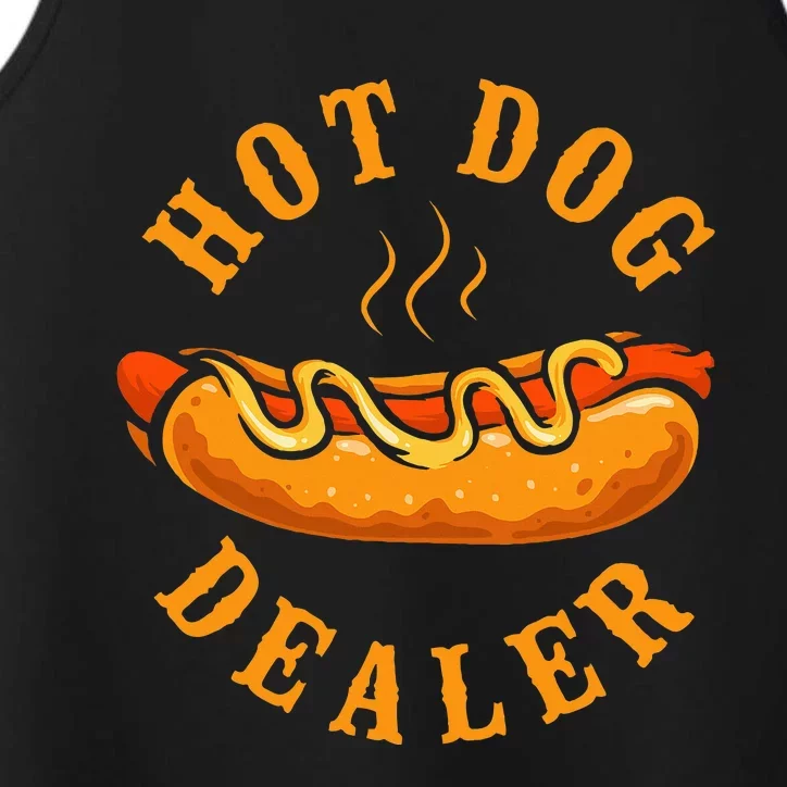 Hot Dog Adult Hot Dog Dealer Performance Tank