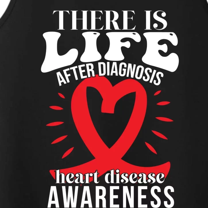 Heart Disease Awareness Month Red Ribbon Chd Gift Performance Tank