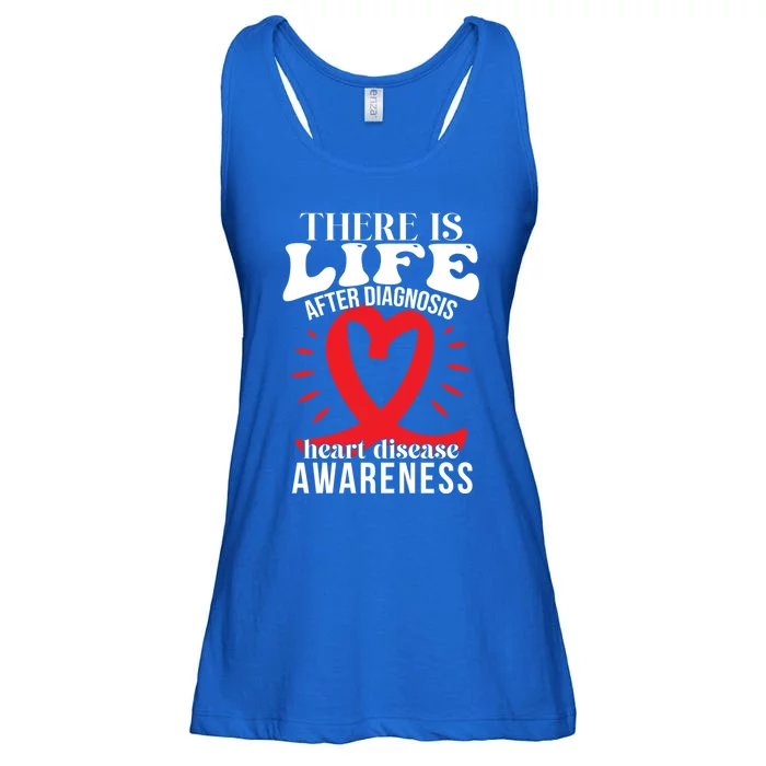 Heart Disease Awareness Month Red Ribbon Chd Gift Ladies Essential Flowy Tank