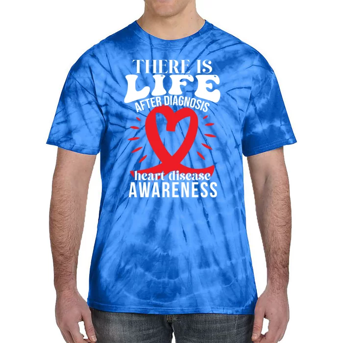 Heart Disease Awareness Month Red Ribbon Chd Gift Tie-Dye T-Shirt