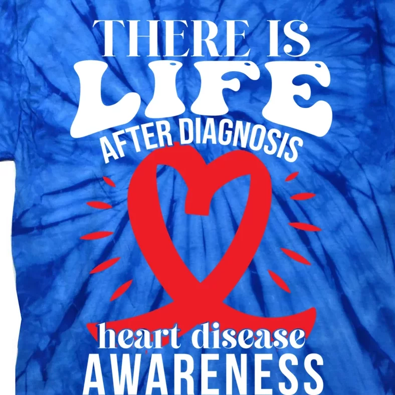 Heart Disease Awareness Month Red Ribbon Chd Gift Tie-Dye T-Shirt