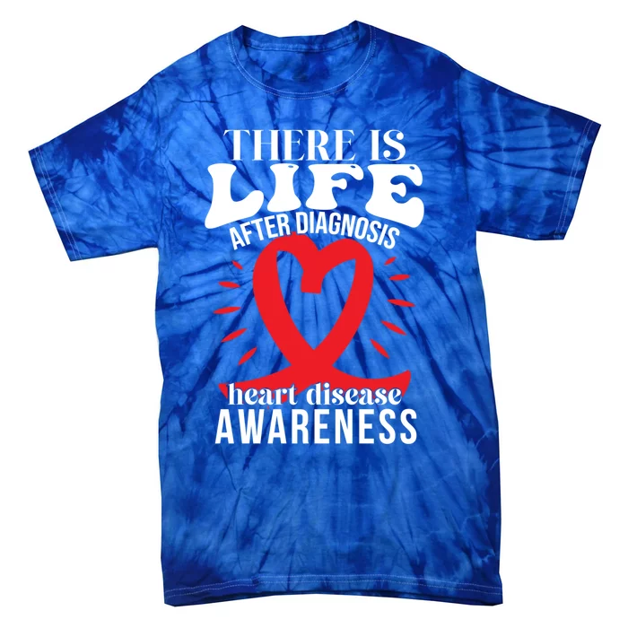 Heart Disease Awareness Month Red Ribbon Chd Gift Tie-Dye T-Shirt