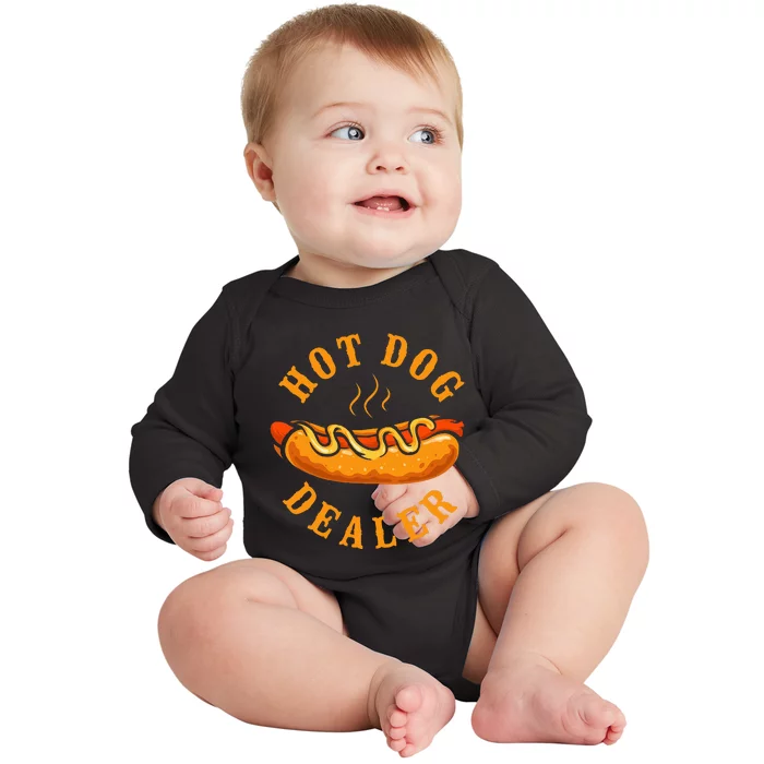 Hot Dog Adult Hot Dog Dealer Baby Long Sleeve Bodysuit