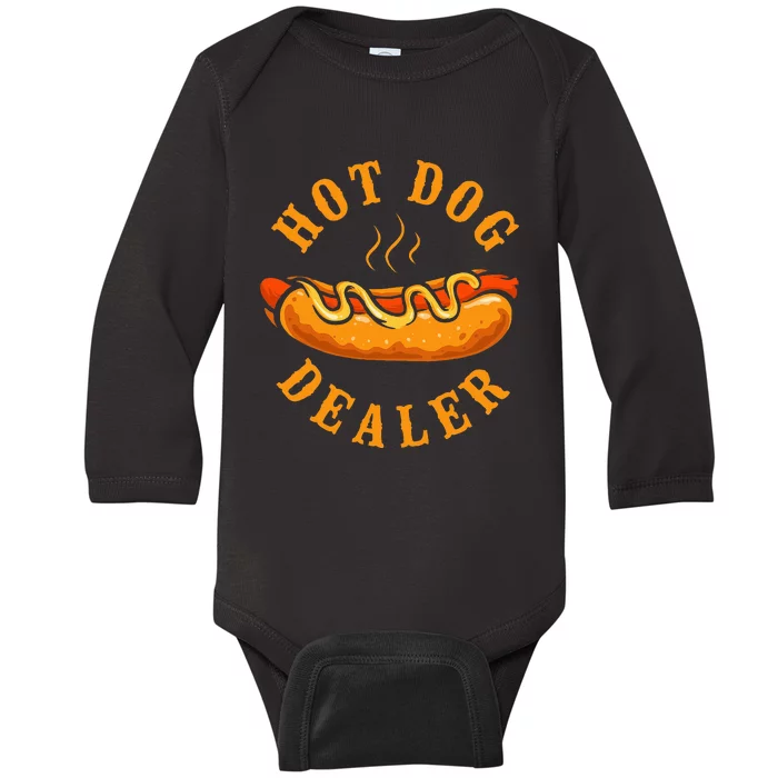 Hot Dog Adult Hot Dog Dealer Baby Long Sleeve Bodysuit