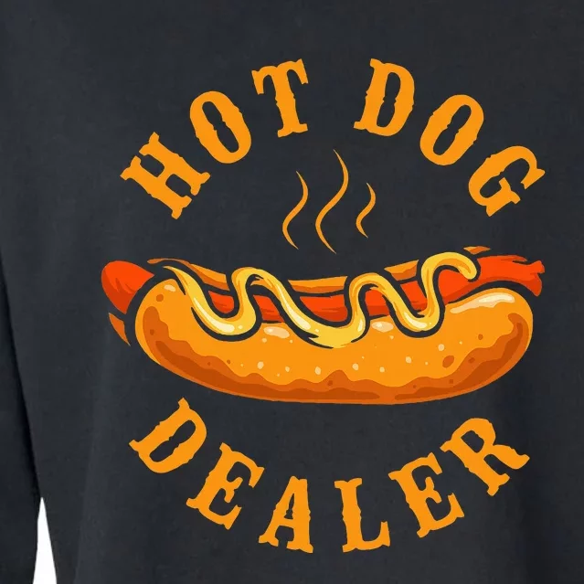 Hot Dog Adult Hot Dog Dealer Cropped Pullover Crew