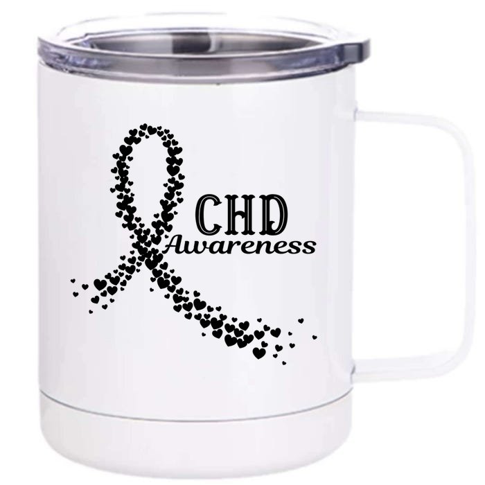 Heart Disease Awareness Month Ribbon Warrior Wear Red Day Funny Gift Front & Back 12oz Stainless Steel Tumbler Cup