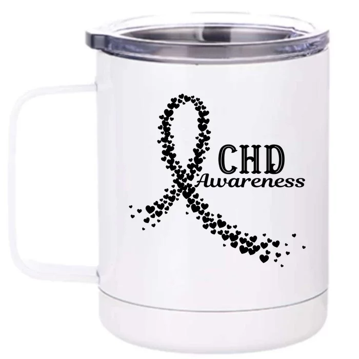 Heart Disease Awareness Month Ribbon Warrior Wear Red Day Funny Gift Front & Back 12oz Stainless Steel Tumbler Cup