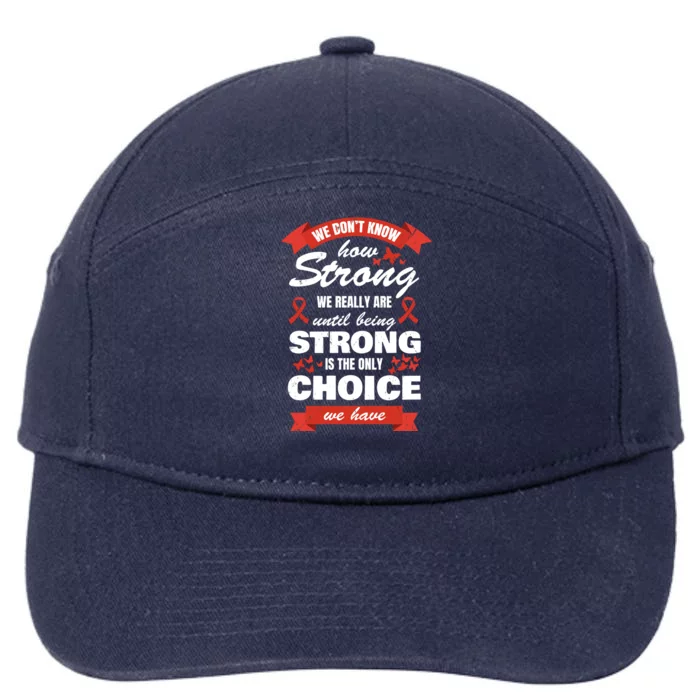 Heart Disease Awareness Month Strong Heart Health Gift 7-Panel Snapback Hat