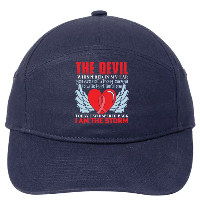 Heart Disease Awareness Month Gift 7-Panel Snapback Hat